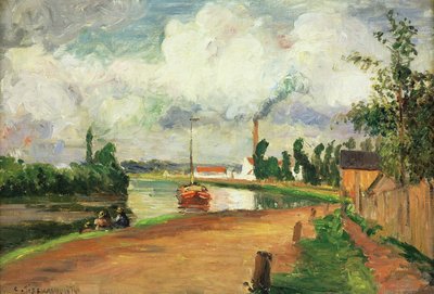 Fishermen on the Banks of the Oise, 1876 by Camille Jacob Pissarro